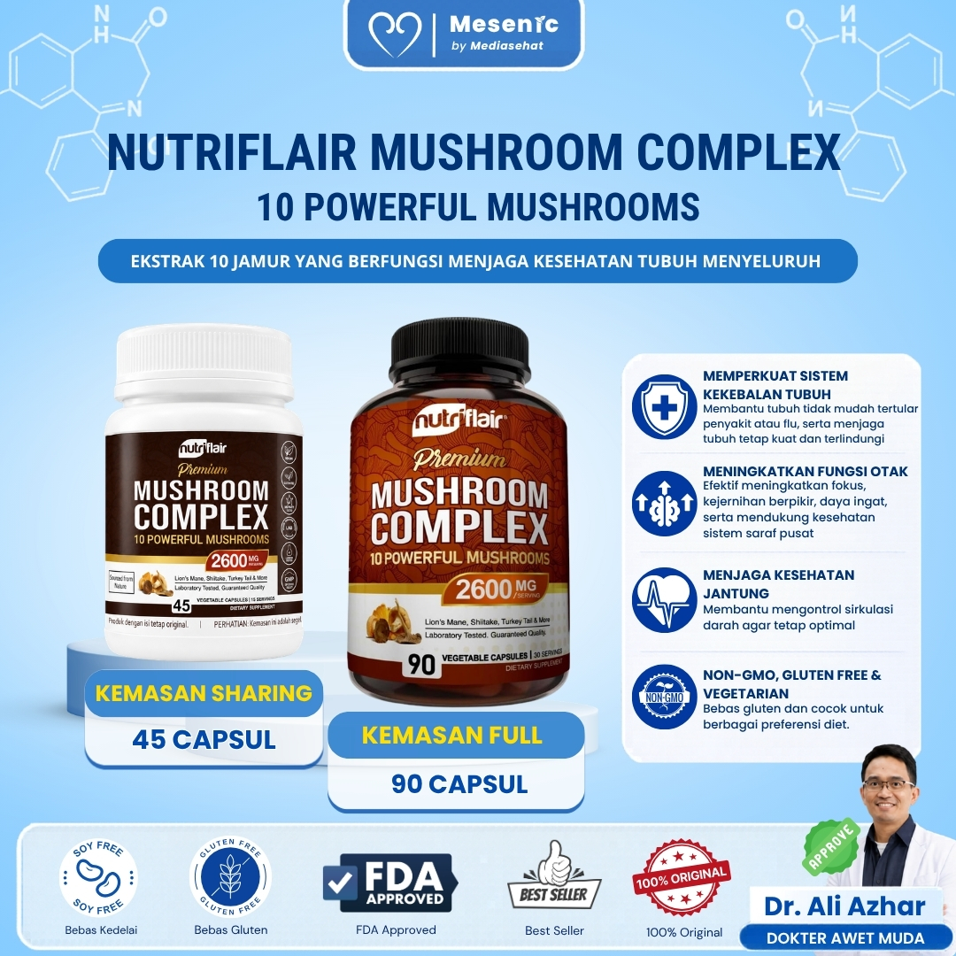 NutriFlair Mushroom Supplement 2600mg  - 10 Mushrooms Blend