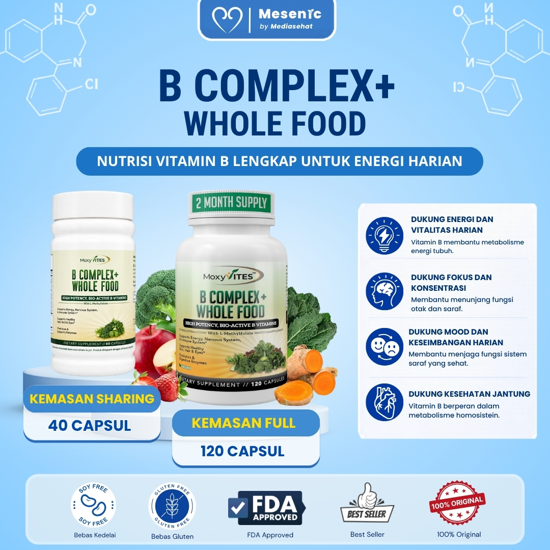 MoxyVites Vitamin B Complex - B Vitamins Whole Food Supplement, B12 Methylcobalamin, B1, B2, B3, B5, B6, B7, B9