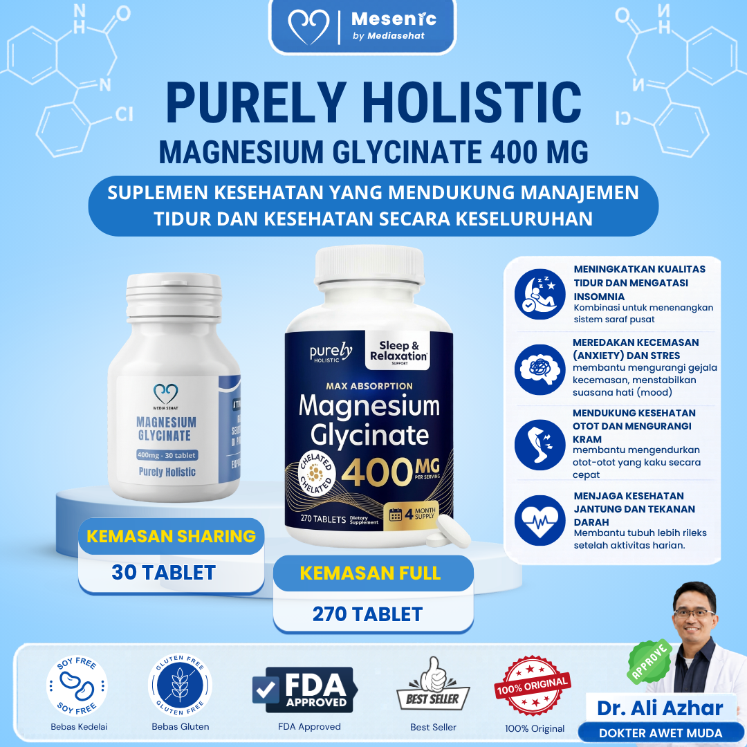 Purely Holistic Magnesium Glycinate 400mg