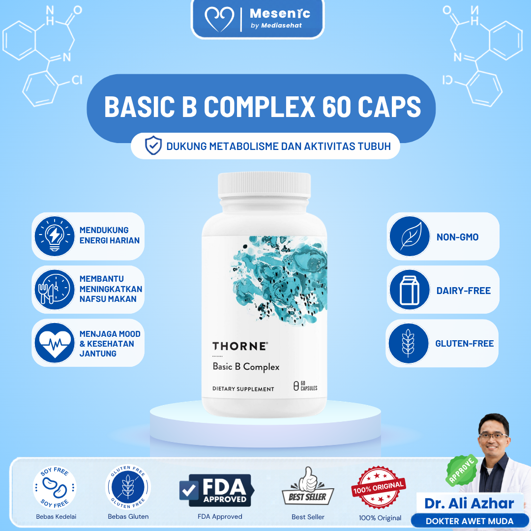 Thorne Vitamin B Complex Premium | Energi, Fokus & Saraf