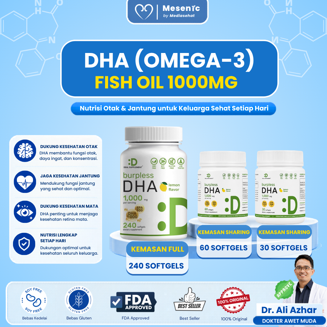 Burpless omega-3 DHA Premium 1000mg EPA 500mg