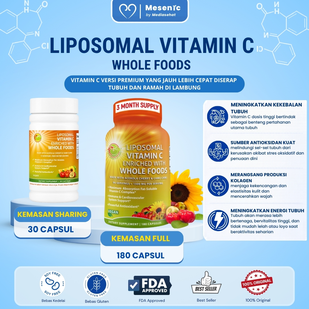 Supplements Studio Liposomal Vitamin C Capsules - 1500mg - Vitamin C Liposomal Berkhasiat Tinggi