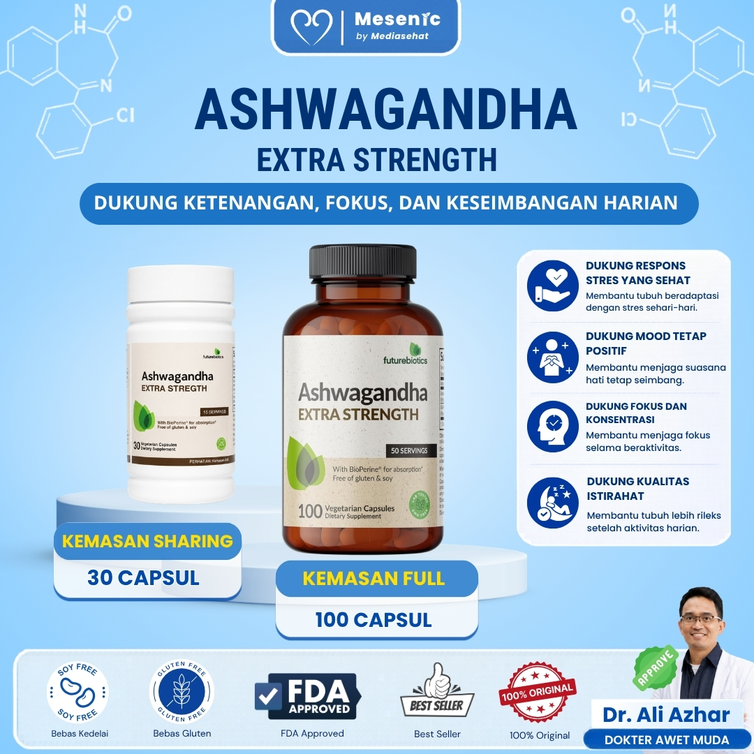 Futurebiotics Ashwagandha Extra Strength | Dukung Mood, Fokus & Energi Harian