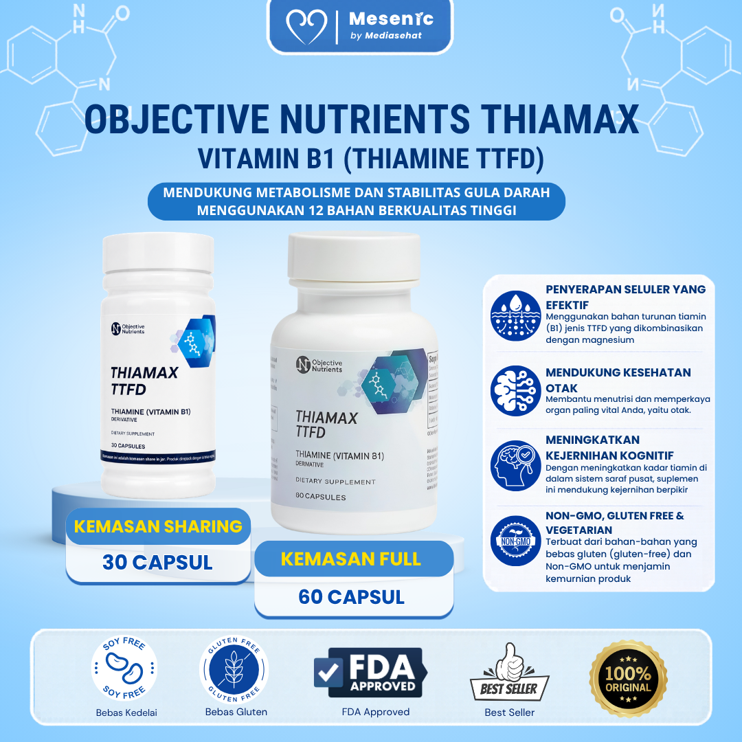 Objective Nutrients Vitamin B1 Thiamax TTFD 100mg