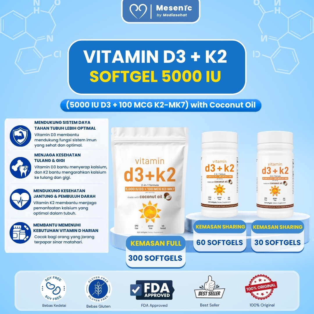 Micro Ingredients Vitamin D3+K2 Softgels 2-in-1 Formula 5,000 IU 100mcg