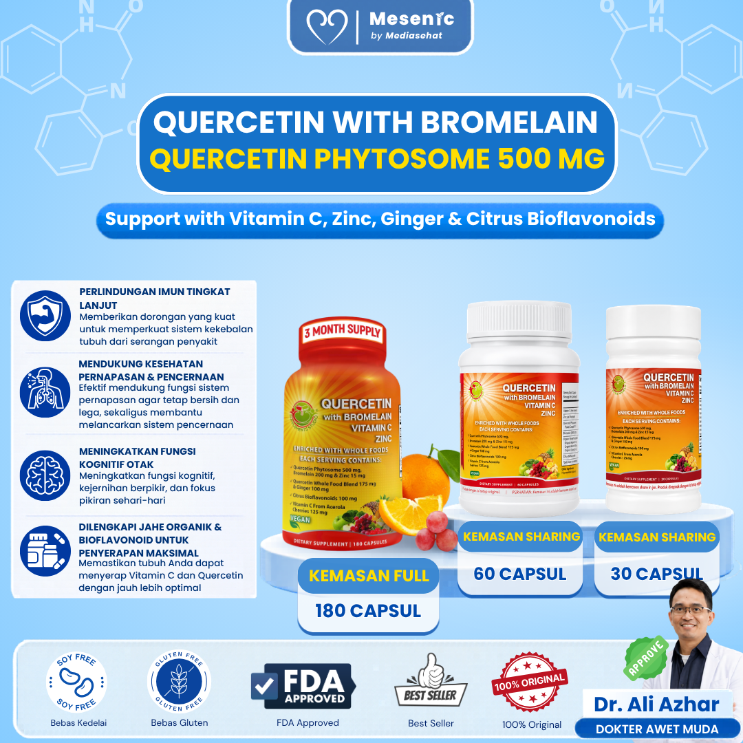 Quercetin with Bromelain Vitamin C and Zinc with Organic Whole Food Quercetin Blend